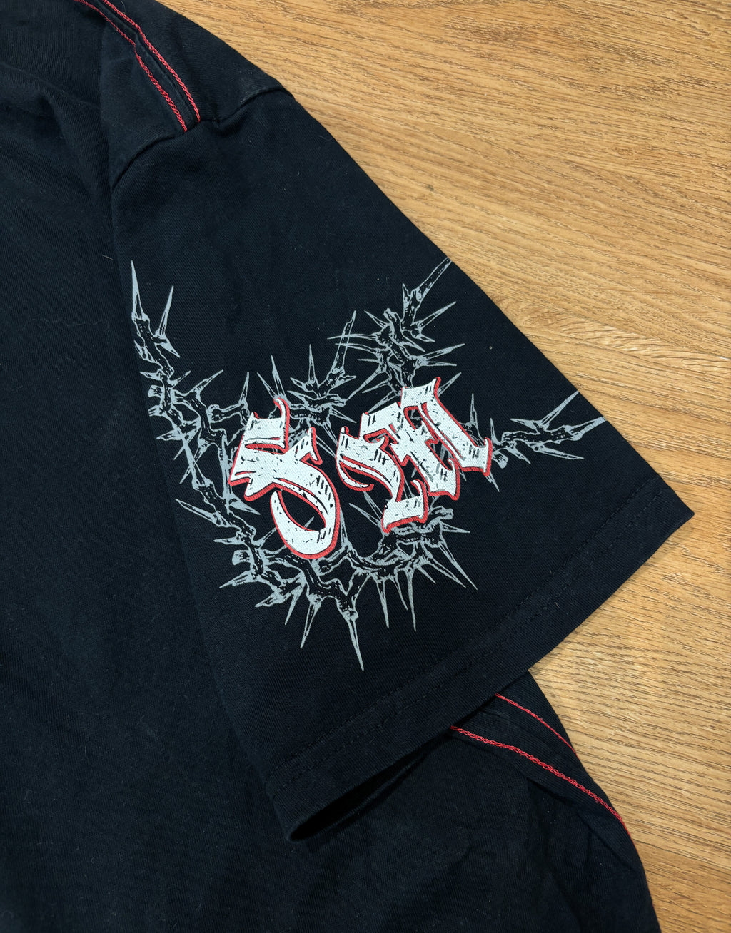 SMOG Skull Dragon Printed Y2K Black Tee
