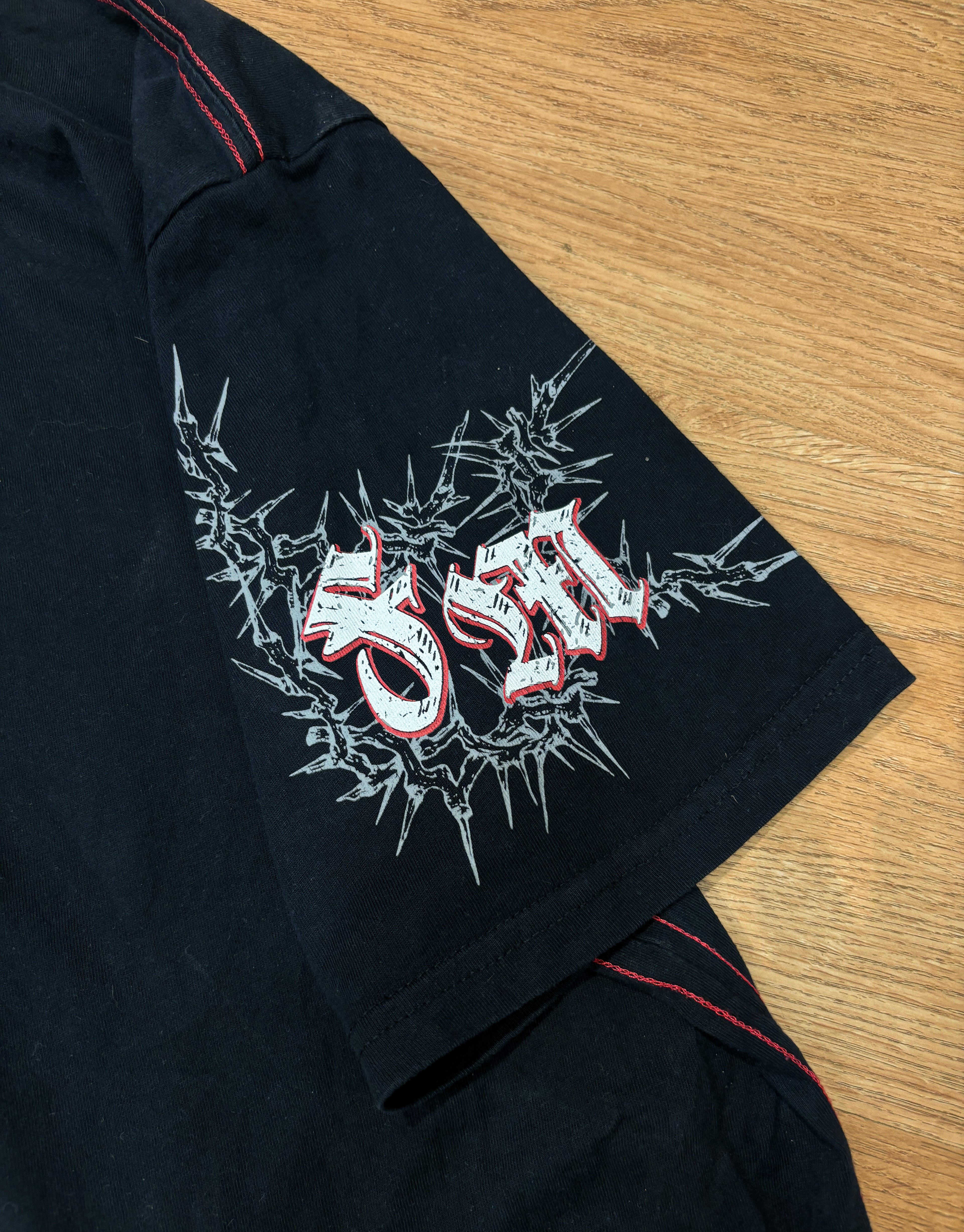 SMOG Skull Dragon Printed Y2K Black Tee