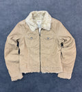 Abercrombie Beige Y2K Fur Corduroy Jacket