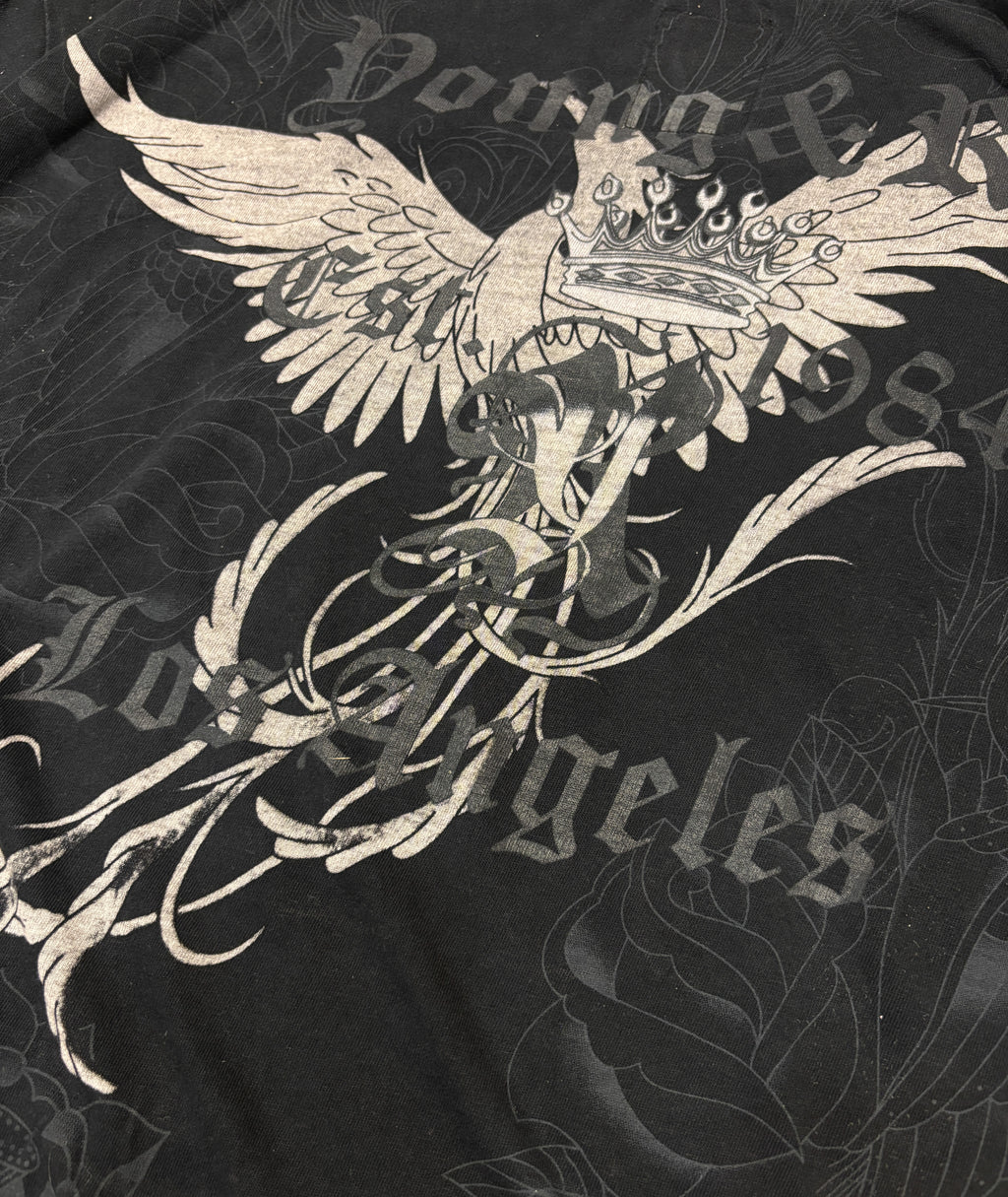 Much More Young and Rich Est. 1984 Printed Black Tee