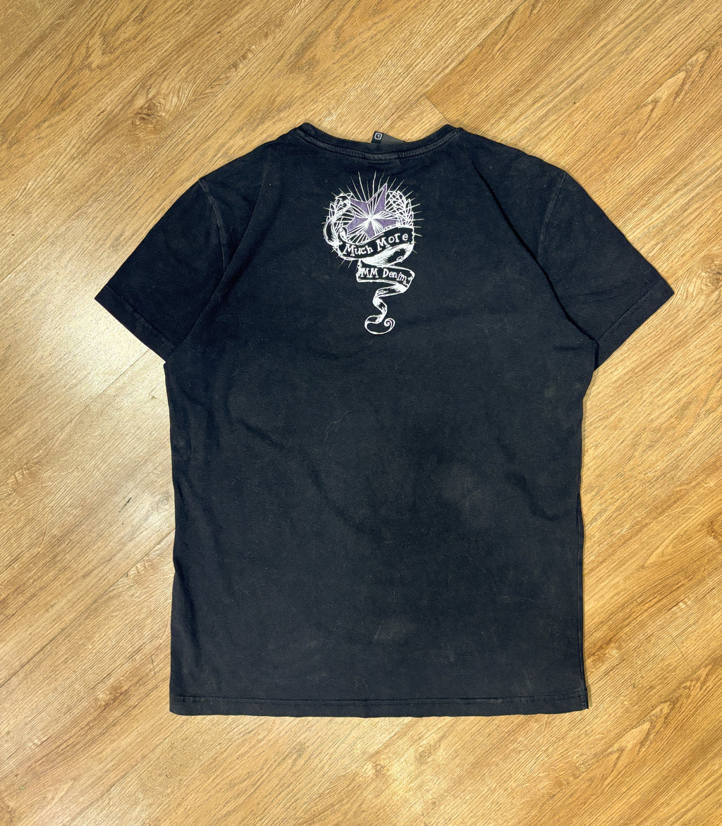 Much More Young and Rich Est. 1984 Printed Black Tee