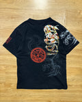 Big Train Vintage Japanese Dragon Graphic Black Tee