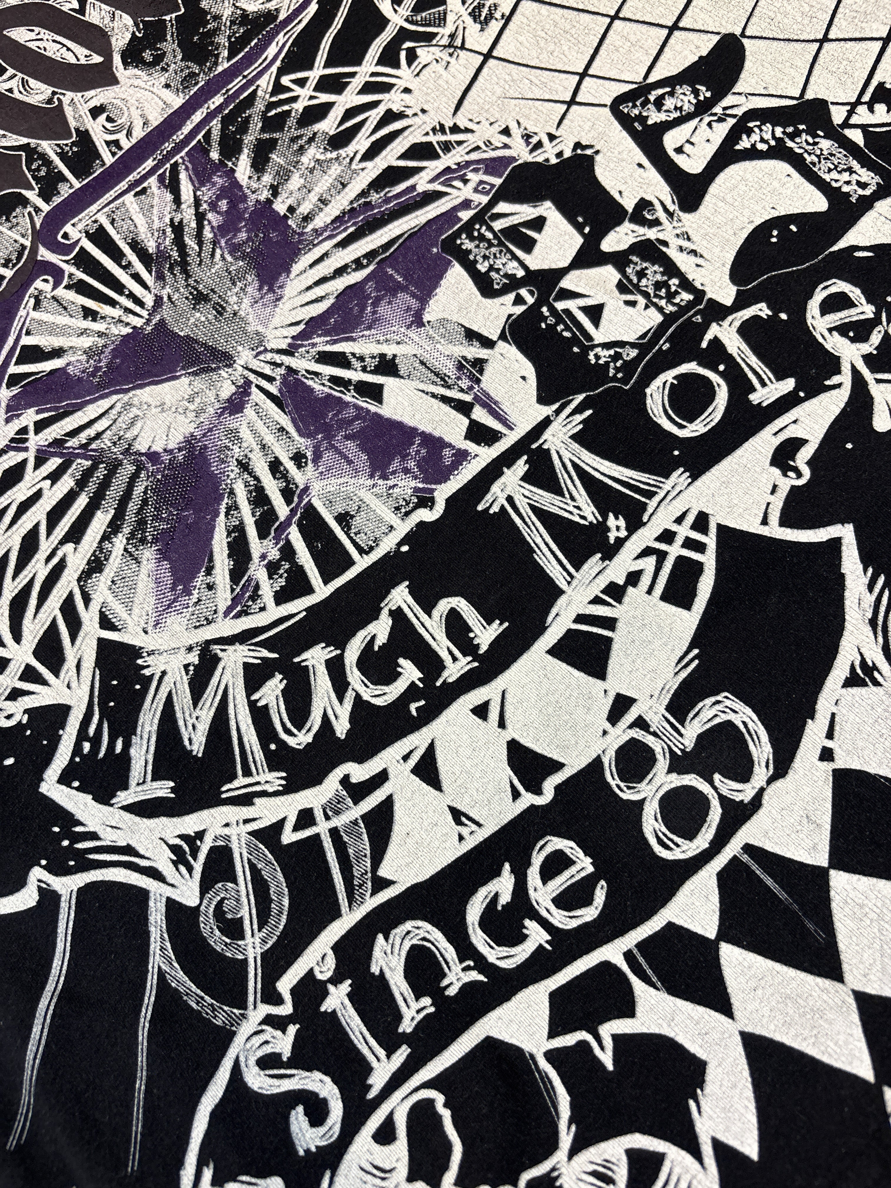 Much More Since 85 Black and Purple Y2K Tee