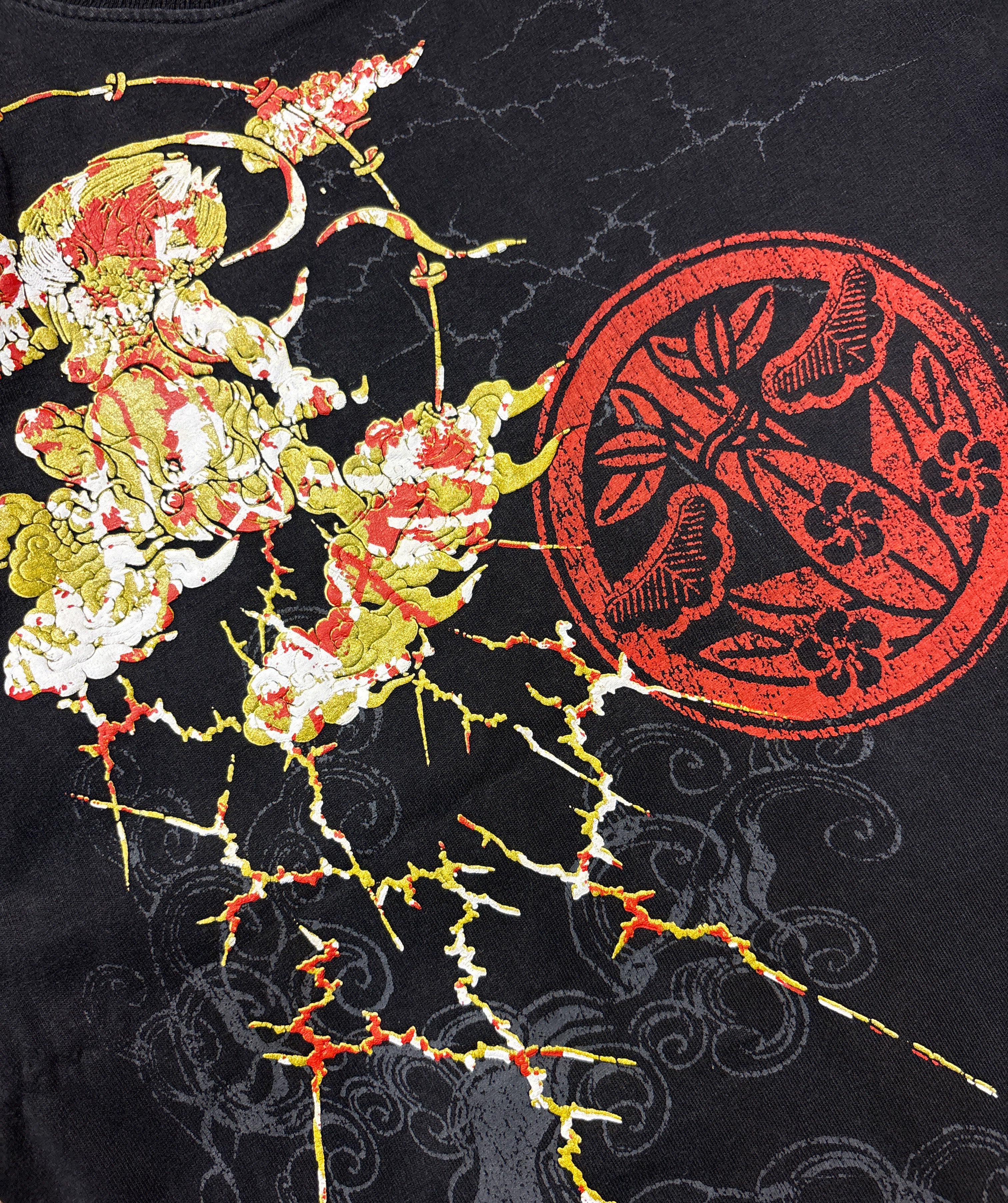 Big Train Vintage Japanese Dragon Graphic Black Tee