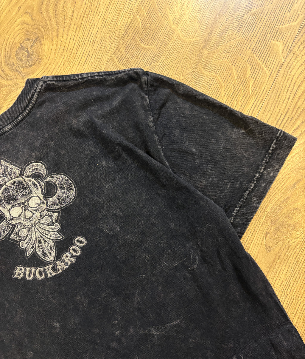 Buckaroo Y2K Gothic Grey Washed Tee