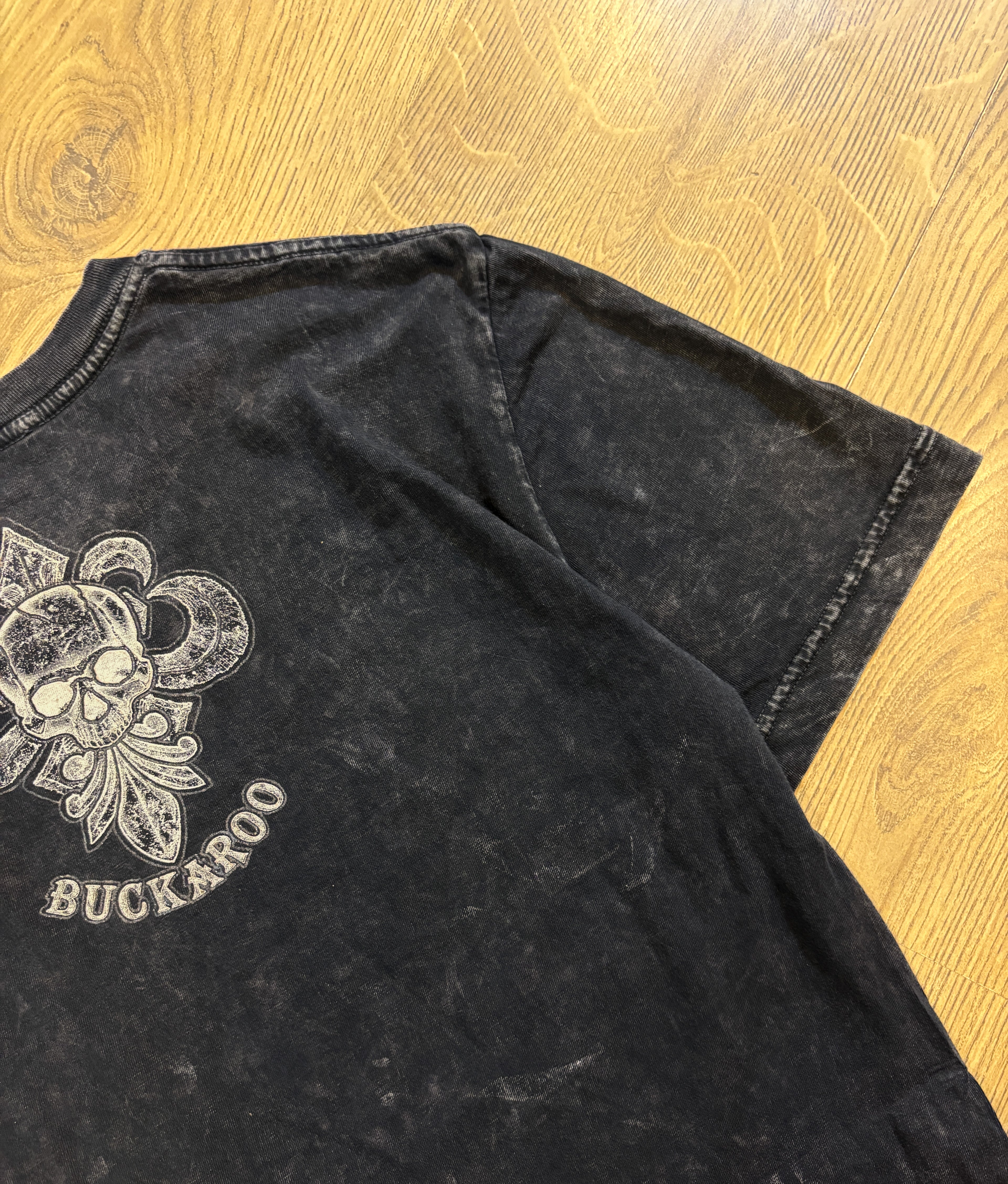 Buckaroo Y2K Gothic Grey Washed Tee