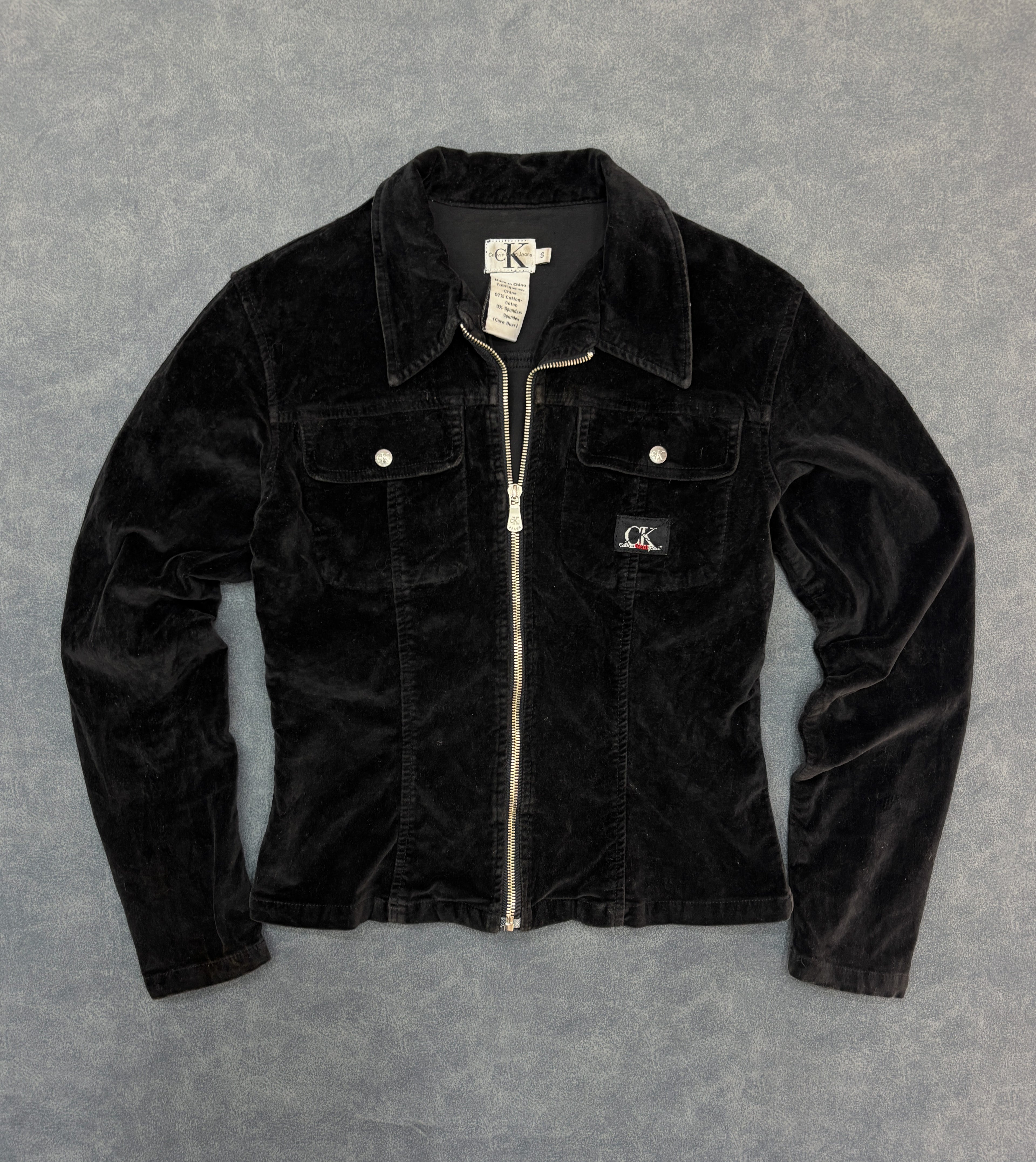 Calvin Klein Jeans Black Velvet Jacket