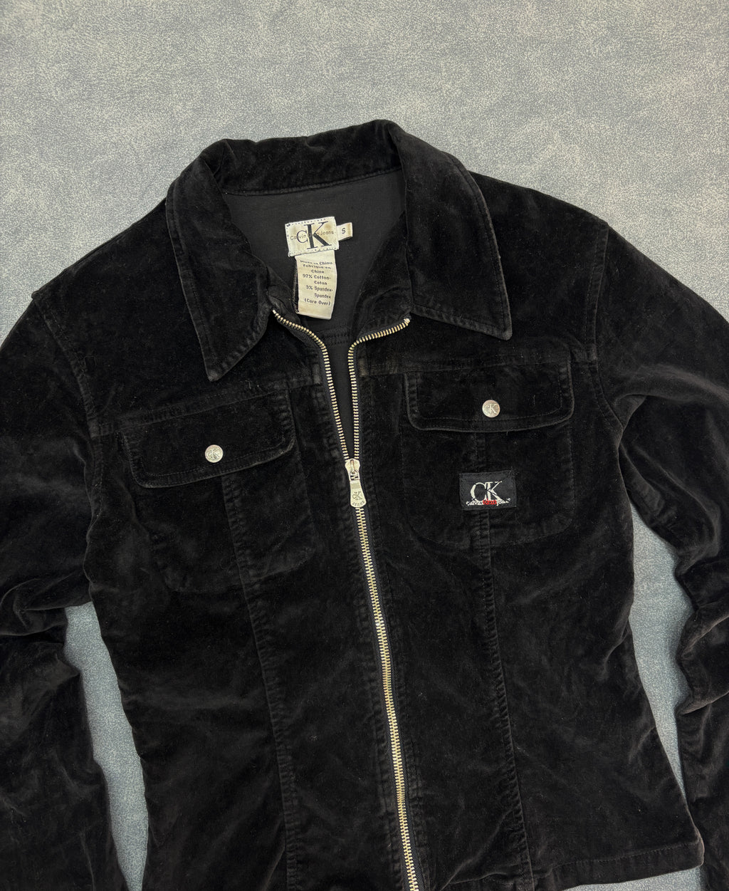Calvin Klein Jeans Black Velvet Jacket