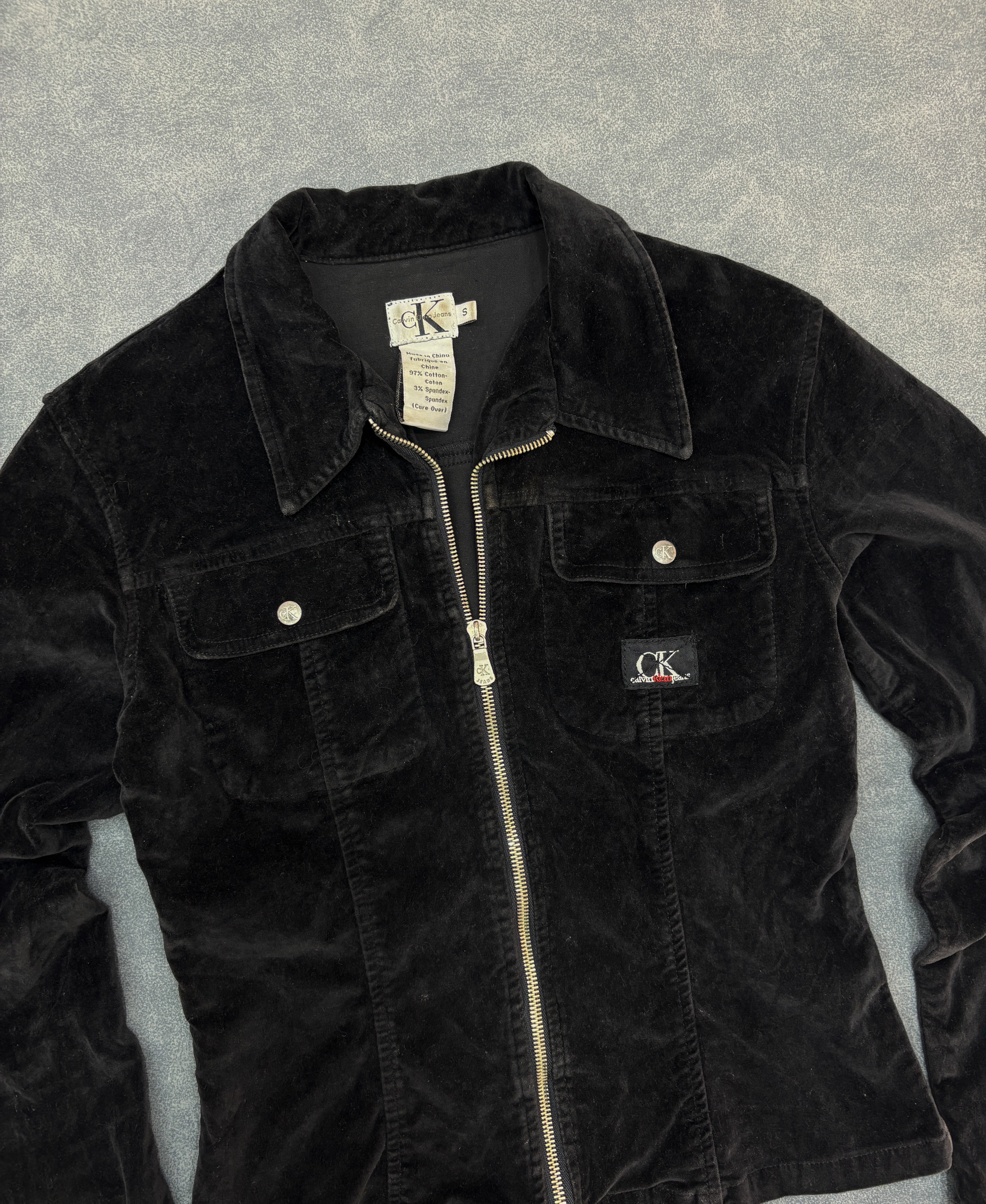 Calvin Klein Jeans Black Velvet Jacket