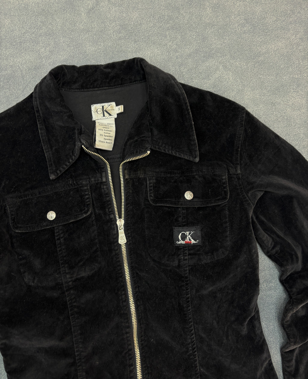 Calvin Klein Jeans Black Velvet Jacket