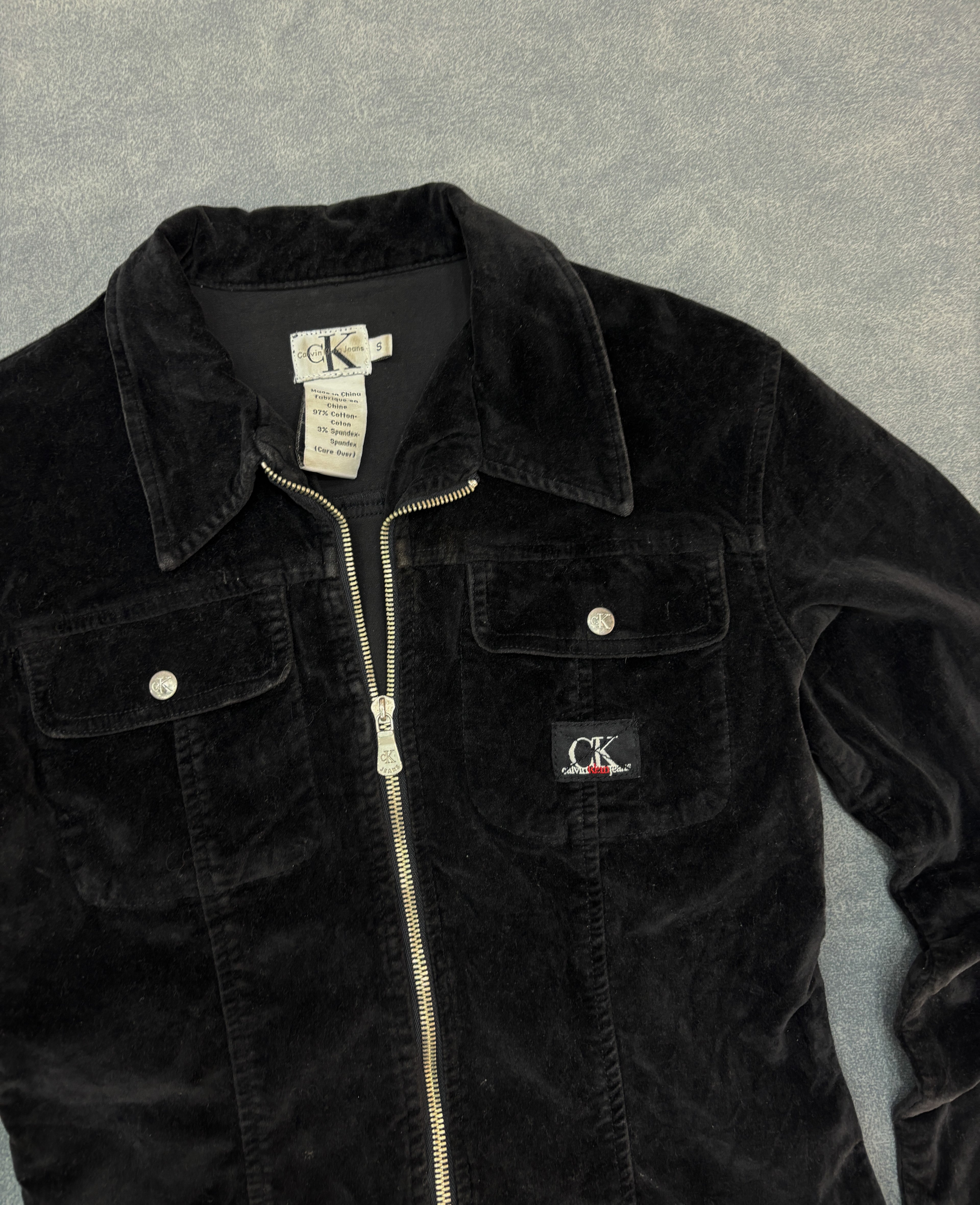 Calvin Klein Jeans Black Velvet Jacket