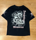 SMOG Skull Dragon Printed Y2K Black Tee