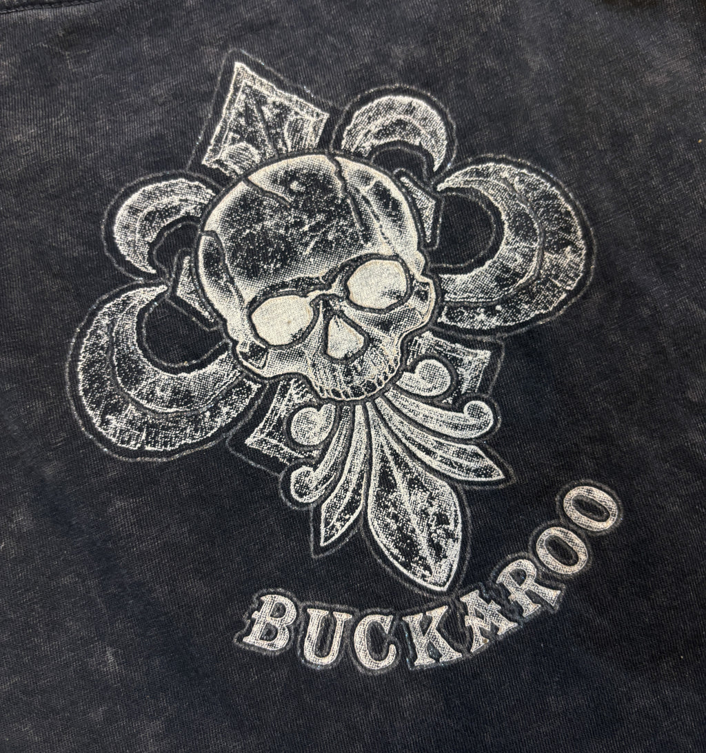 Buckaroo Y2K Gothic Grey Washed Tee