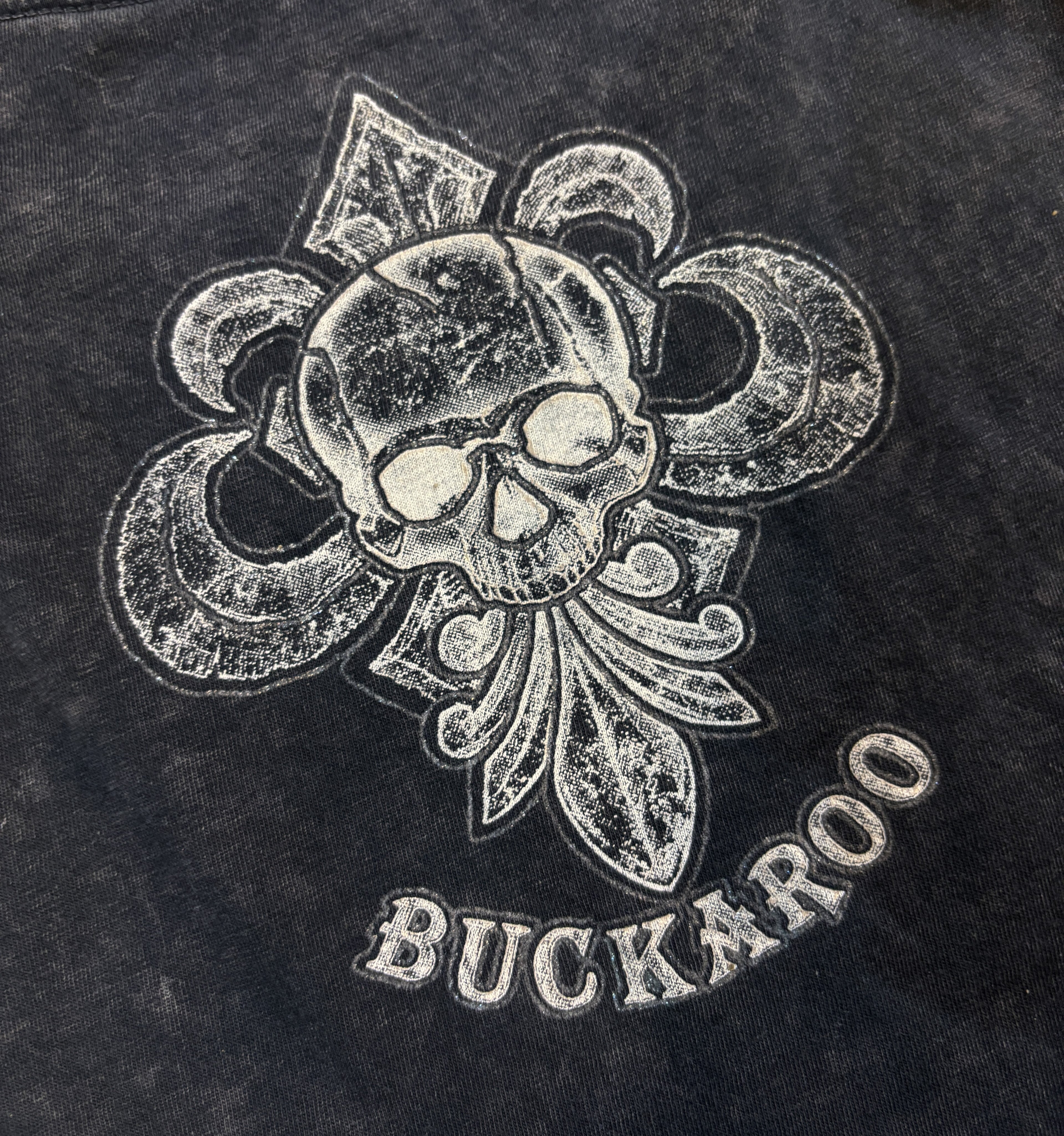 Buckaroo Y2K Gothic Grey Washed Tee