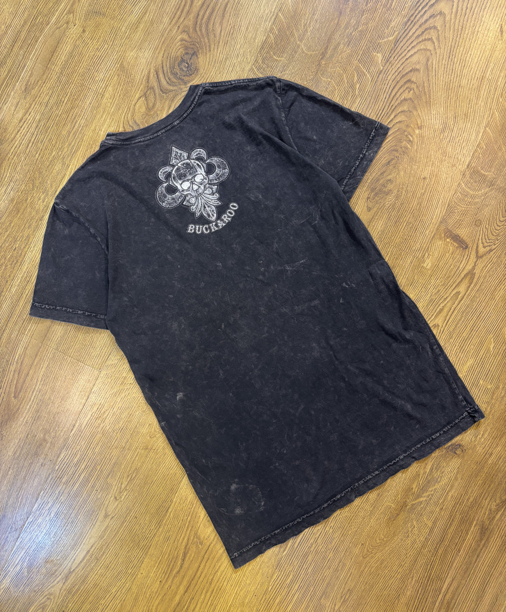 Buckaroo Y2K Gothic Grey Washed Tee