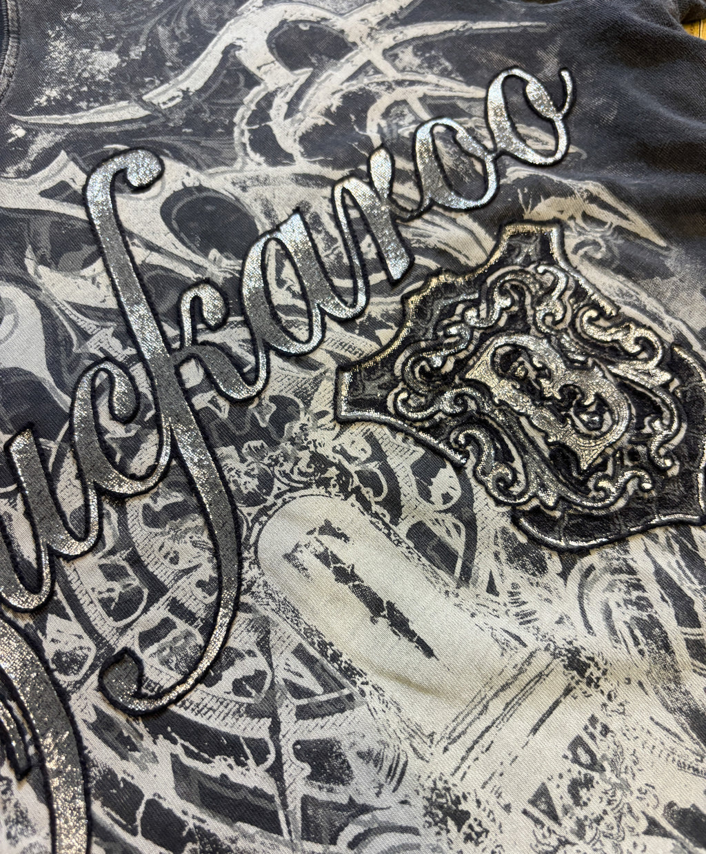 Buckaroo Y2K Gothic Grey Washed Tee