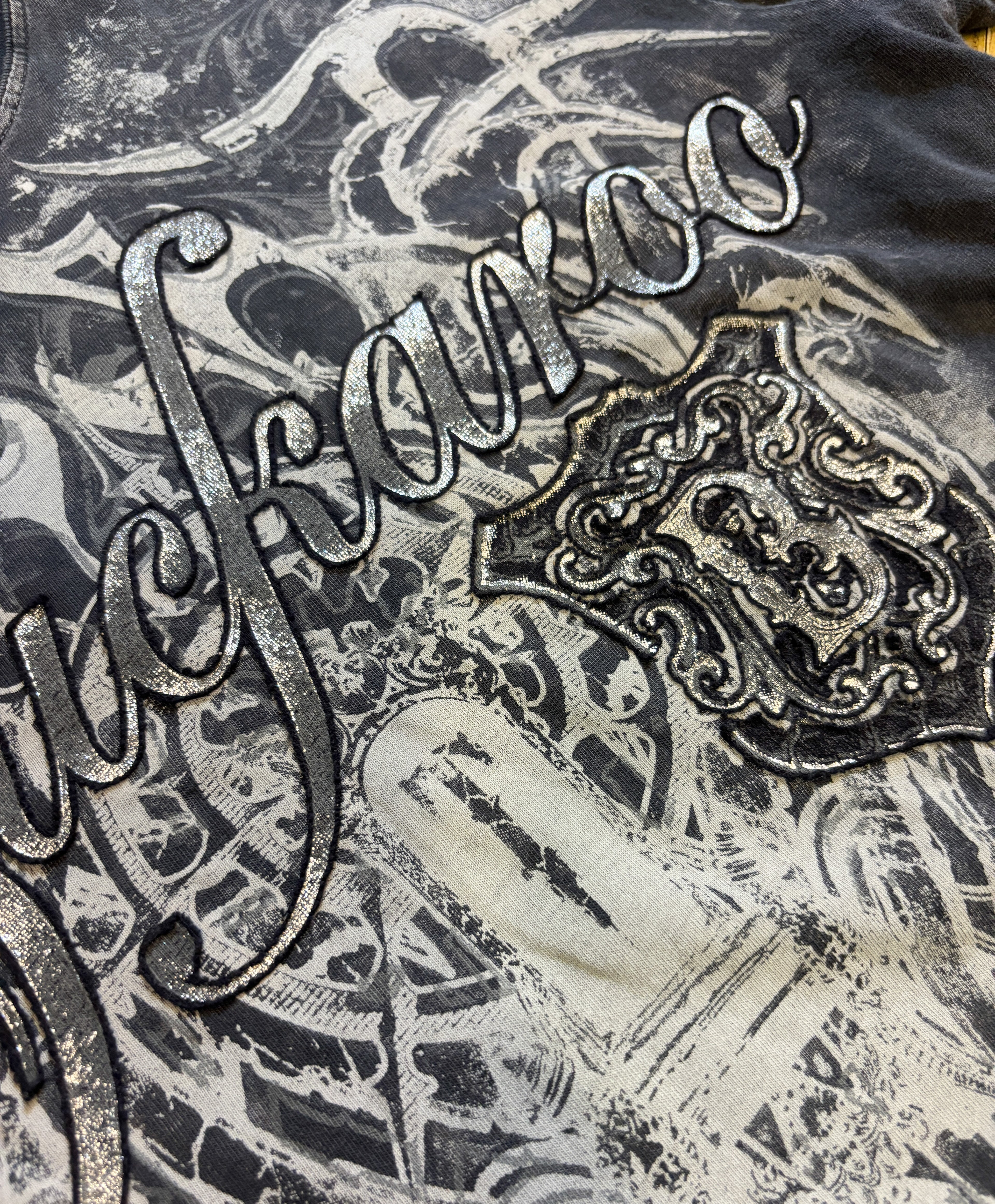 Buckaroo Y2K Gothic Grey Washed Tee