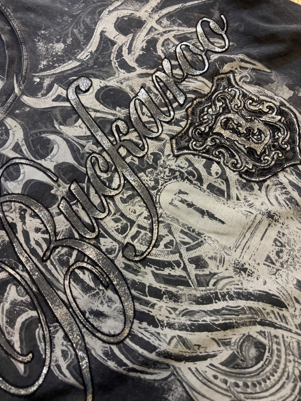 Buckaroo Y2K Gothic Grey Washed Tee